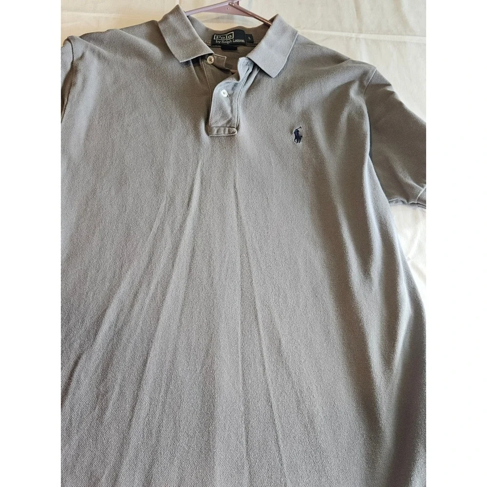 Polo Ralph Lauren Mens‎ Gray Short Sleeve Classic Fit Polo Shirt Size L